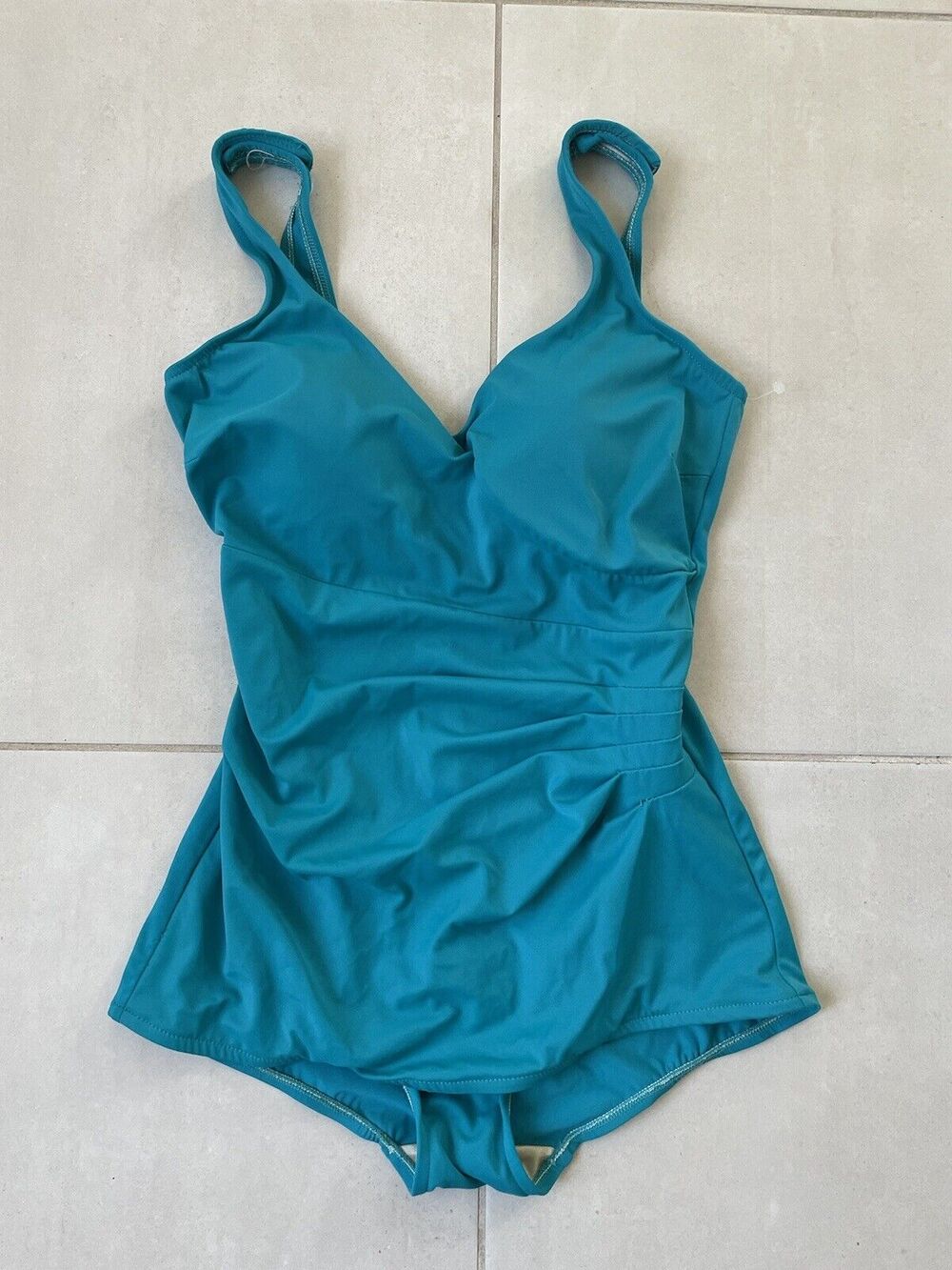 Maxine Swimsuit One Piece Swimwear Pleated Retro Swim